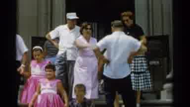 Jones Beach New York (1956): Woman Pushing A Man Out Of The Way While Trying To