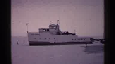 Duluth Minnesota (1960): Boat Motor Ferry Anchored Take Snow Black & White Old
