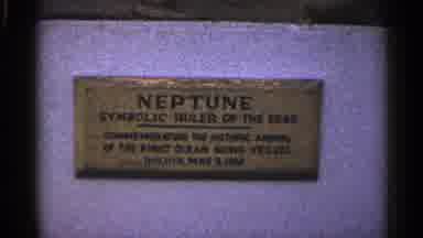Duluth Minnesota (1960): Close Up On Neptune Plaque To Wider Full Bronze Statue Of