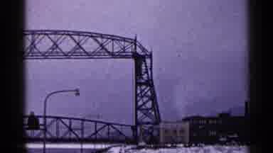 Duluth Minnesota (1960): Bridge Opening For Ships To Go Through Traffic Stopped