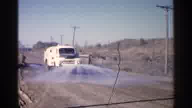 Sioux Falls South Dakota (1960): Van Drive Up That Is Spraying And Cleaning The