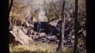 Sioux Falls South Dakota (1960): A Small Waterfall Cascades Down A Rocky Ledge