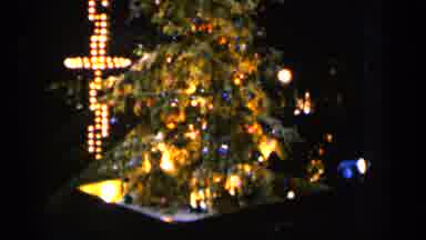 Sioux Falls South Dakota (1960): Christmas Tree Decorated With Colorful Ornaments