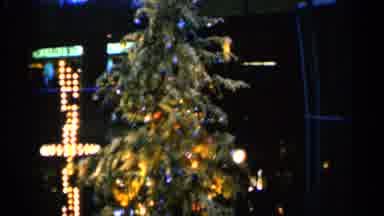 Sioux Falls South Dakota (1960): A Christmas Tree Sparkles With Bright Lights