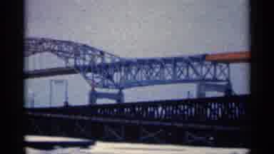 Duluth Minnesota (1961): A Shot Of Two Different Bridges Of Metal One On Top Of