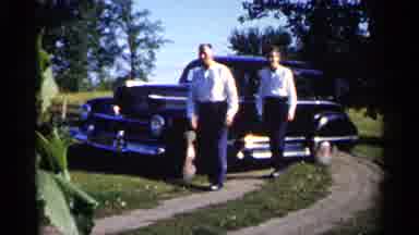Duluth Minnesota (1961): Men Pose In Front Of Old Fashioned Car