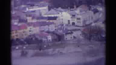 Spain (1961): Over Historic City Laying Beneath Mountains Also Showing Glimpse Of