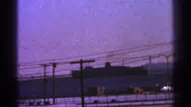 Milwaukee Wisconsin-1964: Grainy 8mm Film Clip Of A Ship Leaving The City Port