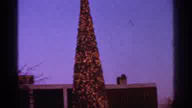 Milwaukee Wisconsin (1964): A Very Tall Highly Decorated Holiday Christmas Tree