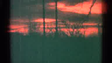 Milwaukee Wisconsin (1964): Red Sunset Against Puffy Clouds On A Clear Evening
