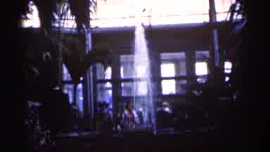 MINNESOTA USA-1964: Beautiful Fountain Spraying Skyward While People Wander