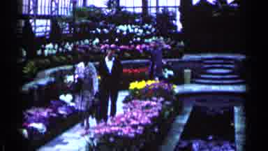 Minnesota USA (1964): Hey Man Woman And A Child Walk Down A Path Between Rows Of