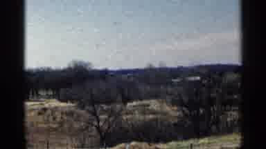Minnesota USA (1964): Trees Foliage Desert UFO's Lens Zooming In Slightly
