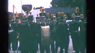 Minnesota USA (1964): Large Marching Band Playing Their Instruments During A