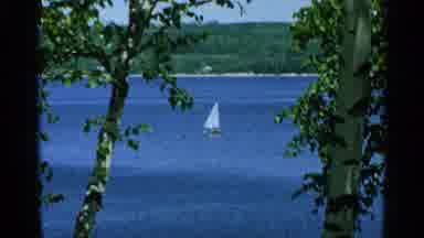 Washington Island Wisconsin (1964): Sail Boat On Lake At Pottawatomie State Park
