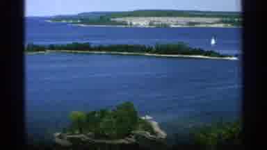 Washington Island Wisconsin (1964): A Large Forest Is Shown Then A Small Island In