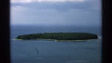 Washington Island Wisconsin (1964): A Shot From A Plane Showing An Island And Two