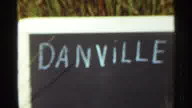 Arkansas USA (1965): Sign Danville Reading Town Village Houses Buildings City