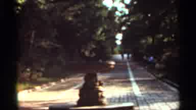 Arkansas USA (1965): Car Man Walking Home Outside Tree Street Views Recording Bag