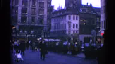 Copenhagen Denmark-1965: Street Scene With Pedestrians And Vintage Cars