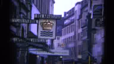 Copenhagen Denmark-1965: Shot On A Crowded Street Surrounded By Buildings And