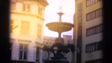 Copenhagen Denmark (1965): Small town Marketplace With People And Market Mountain