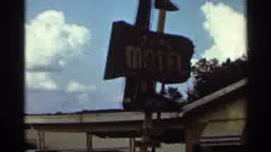 Kansas City Missouri (1965): Tall Sign Pointing Towards A Hotel As The Sign Alerts