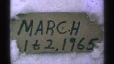 Minnesota USA-1965: Handwritten Sign In Snow Says March 1 & 2 1965