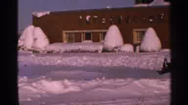 Minnesota USA (1965): Old Decrepit School House Closed Due To Snow Cold And