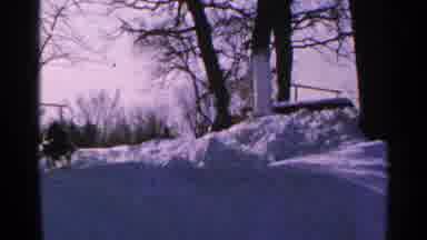Minnesota USA (1965): Large Snow Drifts And Piles Of Snow Pavement Has Been