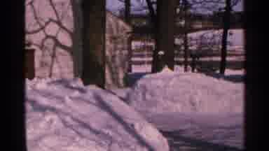 Minnesota USA (1965): Beautiful Snowy Day Out In The Woods At The Cabin With