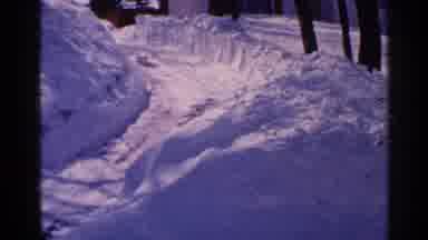 Minnesota USA (1965): A Snowy Road That Appears To Have At Least A Foot Of Snow