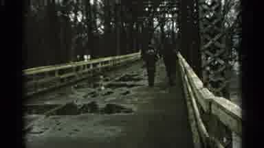 Minnesota USA (1965): Bridge Men Walking And Man Standing