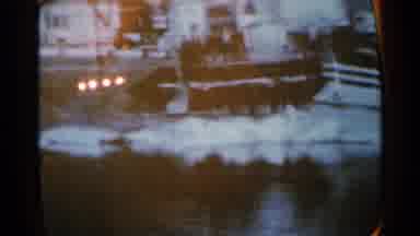Minnesota USA (1965): Partially Frozen River On A Cloudy Winter Day