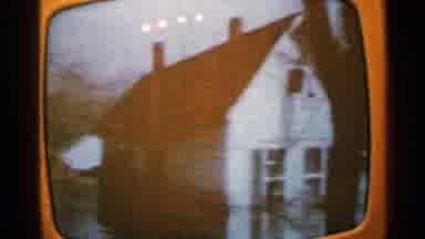 Minnesota USA (1965): A TV Set Playing A Homes In The Distance In Black And White
