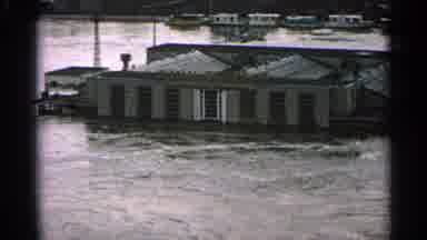 Minnesota USA (1965): Footage Of Severe Flooding Almost Flowing Into Large