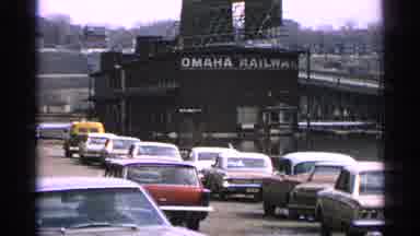 Minnesota USA (1965): City With Car Driving Down The Road And Helicopter In The