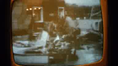 Minnesota USA-1965: Watching A Black And White TV