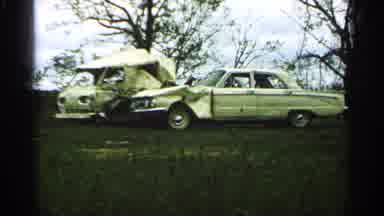 Minnesota USA (1965): A Short Video Clip Of Wrecked Vehicles And Then A Visual Of