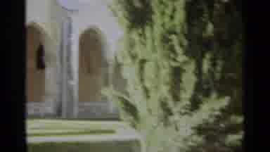 NAZARE PORTUGAL-1965: Footage Of Historical Religious Courtyard