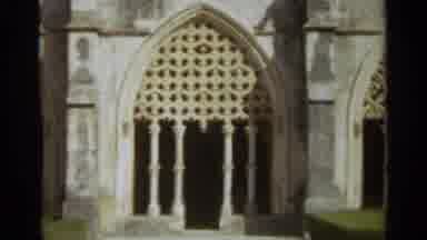 NAZARE PORTUGAL-1965: Ornate Gothic Church Architecture