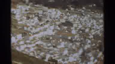 NAZARE PORTUGAL-1965: Aerial View Of Densely Packed White Houses And Terracotta Roofs