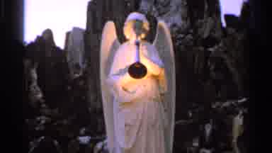 Saint Louis Missouri (1965): Vintage Garden Angel Statue Blowing Horn And Man