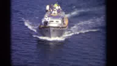 Sicily-1965: A Boat Carrying Passengers Turns In A Circular Motion In A