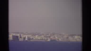Sicily-1965: Distant Coastal Cityscape Across The Sea