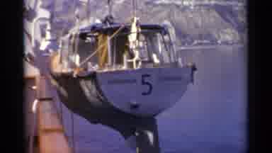 Sicily (1965): Small Boat Being Launched Off The Side Of Larger Boat