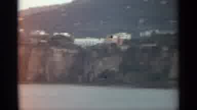 STOCKHOLM SWEDEN-1965: Scene Moving Left To Right On A Cliff With Buildings