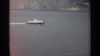 STOCKHOLM SWEDEN-1965: Big White Boats Sailing In Body Of Water Beautiful