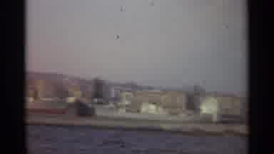STOCKHOLM SWEDEN-1965: Industrial Waterfront With Old Buildings And Lift Bridges