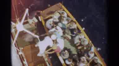 STOCKHOLM SWEDEN-1965: Passengers On A Crowded Ship Deck During A Summer Voyage